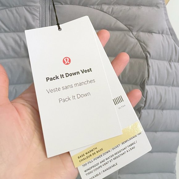 NWT Lululemon Pack it Down Vest in Rhino Grey Size 6 - Picture 3 of 8